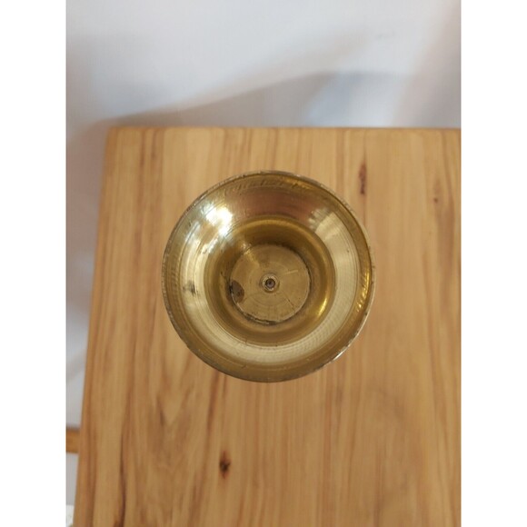 Vintage Brass Vase Red And Black Enamel Work - Picture 4 of 5